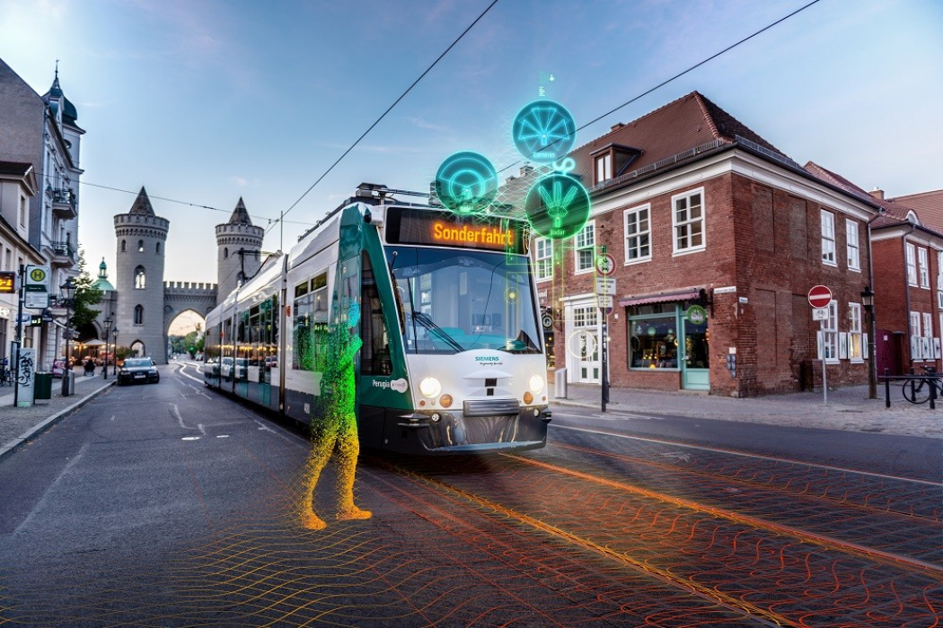 Prototyp Der Ersten Smarten, Autonomen Tram Von Siemens Mobility.