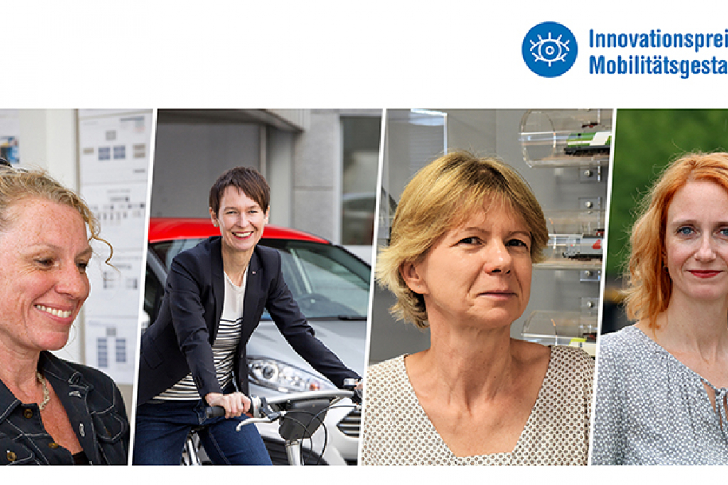 Vier Frauen Gewinnen Den Innovationspreis „mobilitätsgestalterin 2018: Nicole Michel (bombardier), Sylvia Lier (db), Jane Grabowski (siemens) Und Simone Bauer (spitze) – Von Links.