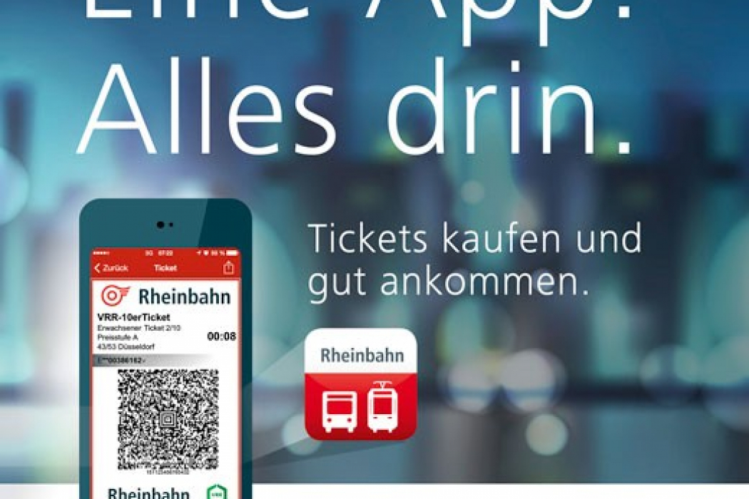 Schon 200.000 Mal Heruntergeladen – Die Rheinbahn-app (bild: Rheinbahn).