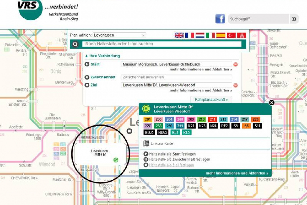 Der Interaktive Linienplan Ist Jetzt Online. (foto: Vrs)