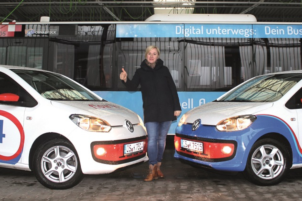 Ramona Siemer Freut Sich, Gewinnerin Des Wettbewerbs Zu Sein. (foto: Thomas Teepe/ Stadtwerke Osnabrück)