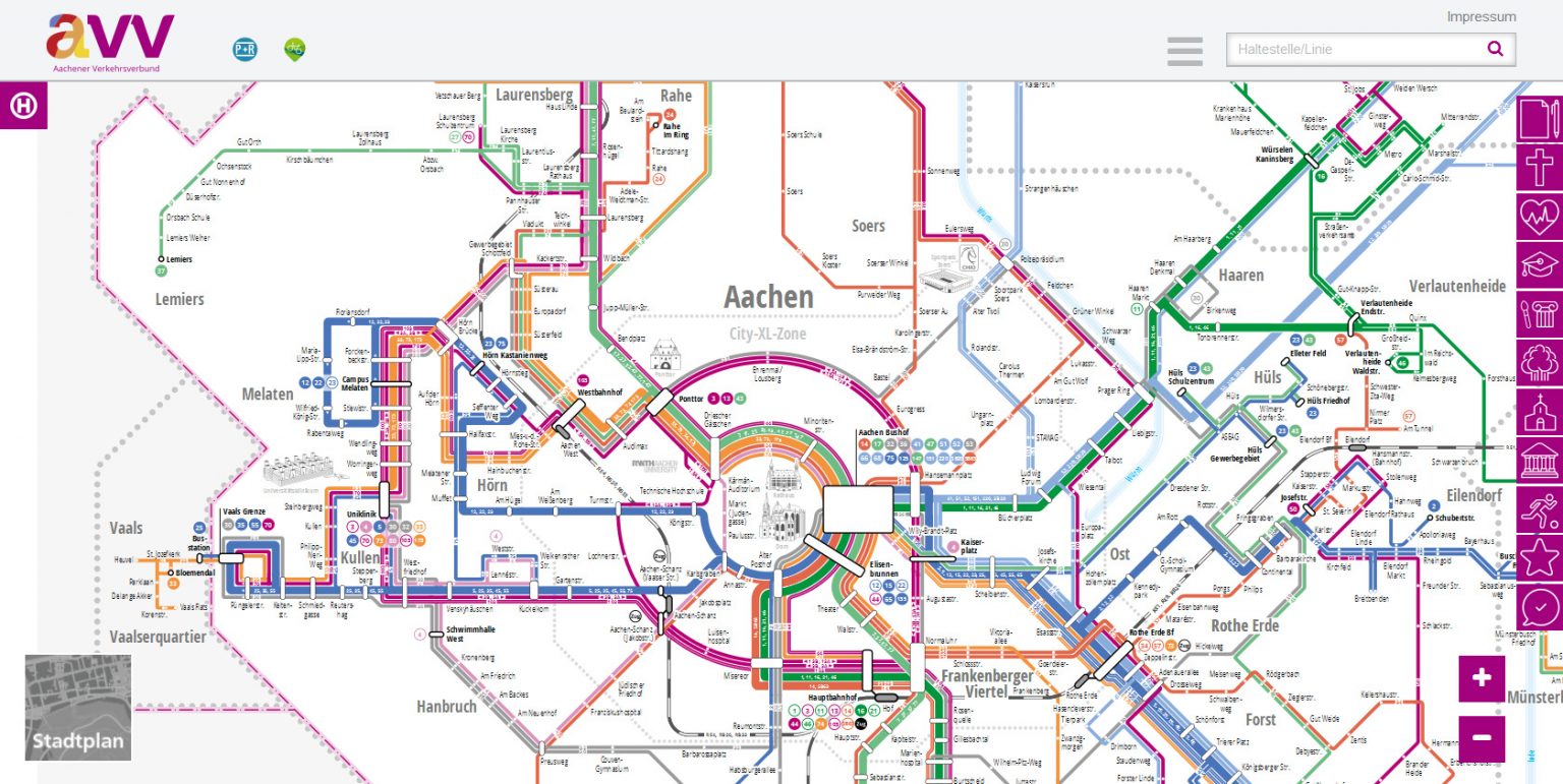 Interaktiver Netzplan des AVV - Nahverkehrs-praxis