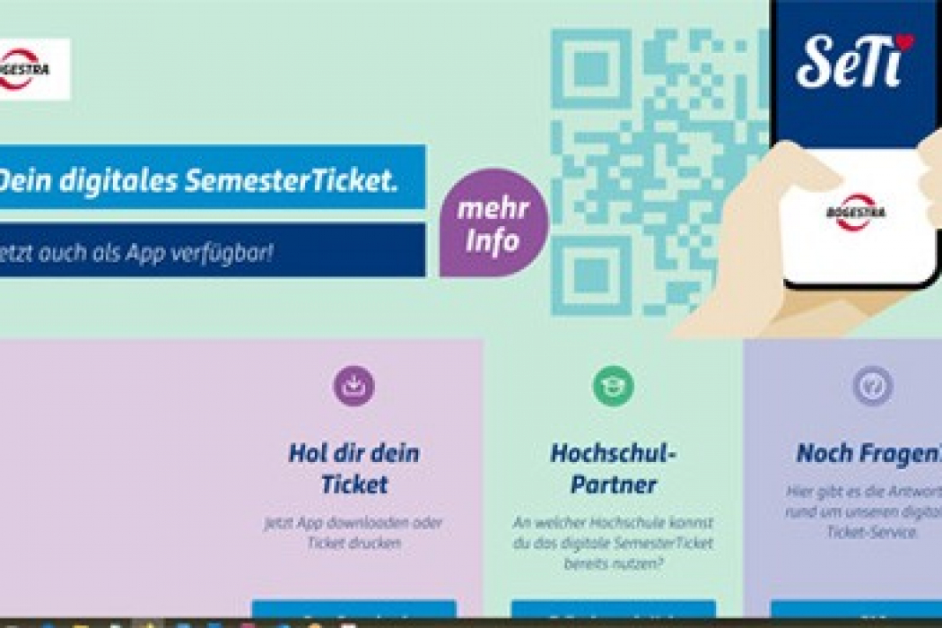 Die Bochum-Gelsenkirchener Straßenbahnen Aktiengesellschaft (BOGESTRA) hat in Zusammenarbeit mit der Universität Witten-Herdecke und dem Softwareunternehmen TAF die bekannte APP „SeTi“ für alle Nutzer des Semestertickets dieser Universität weiterentwickelt. Die neue „SeTi-App“ soll den Studierenden der Uni Witten-Herdecke als „virtueller Wegbegleiter“ zur Seite stehen.