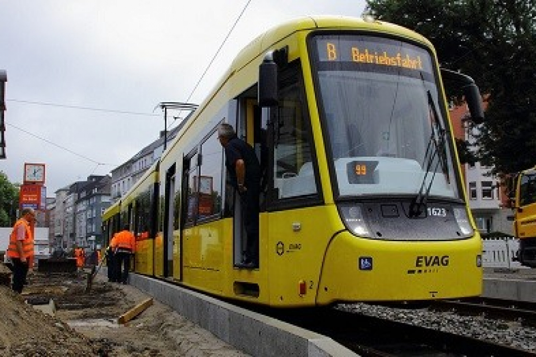 Umbau Haltestelle Landgericht (Bild: Ruhrbahn)