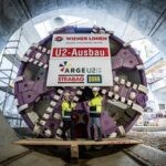 U2-Tunnelvortriebsmaschine in Wien angekommen