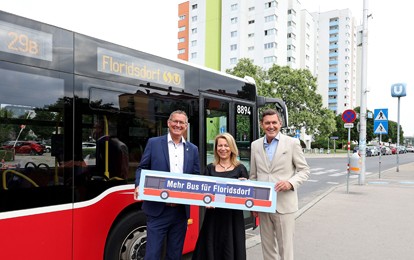 Unter dem Motto „Mehr Bus für Floridsdorf“ wollen die Wiener Linien mit neuen Buslinien, Intervallverdichtungen und längeren Betriebszeiten für ein besseres Angebot sorgen.