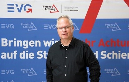 ICE-Lokführer Karsten Ulrichs, Vorsitzender der Zentralen Fachgruppe Lokfahrdienst der EVG (Bild: EVG)